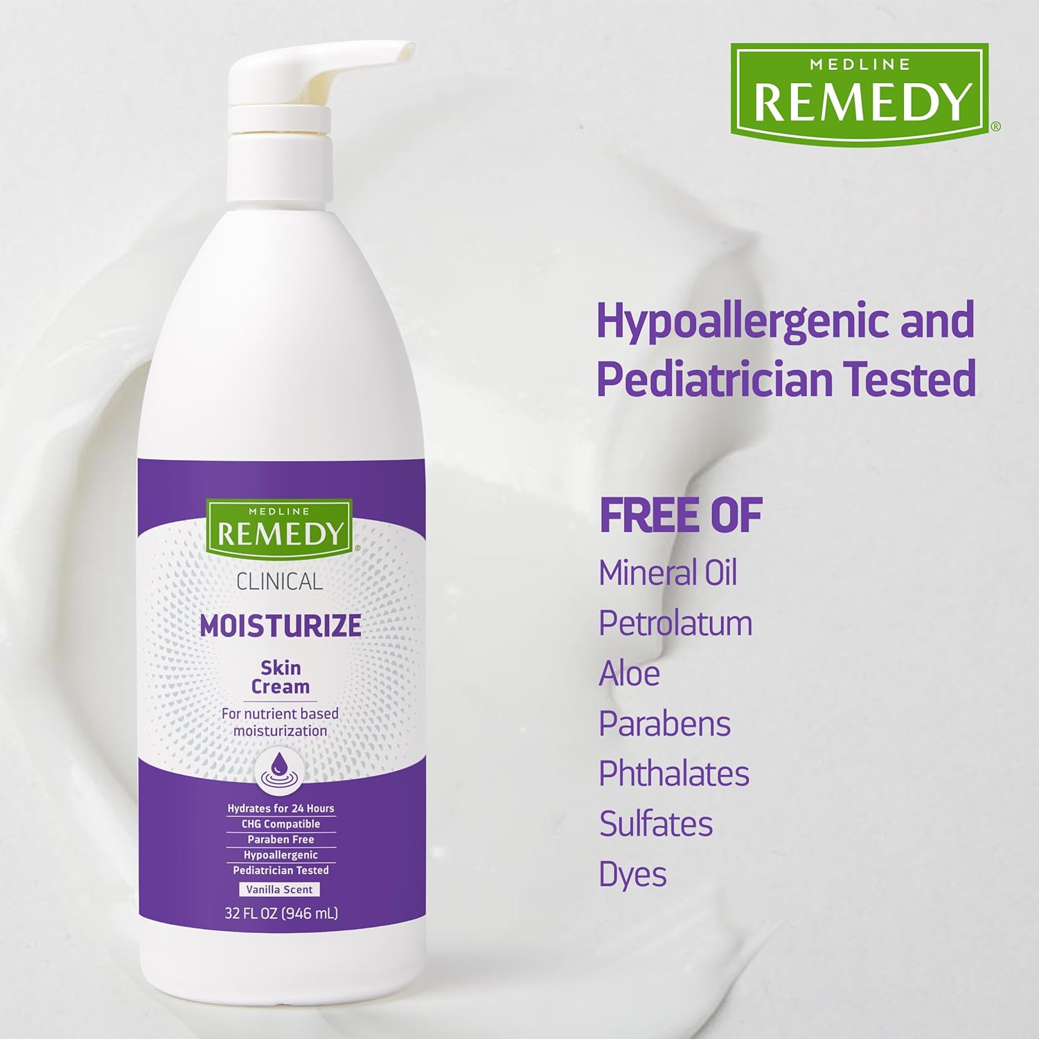 Medline Remedy Clinical Skin Cream Moisturizer, Unscented (4 Fl Oz), 12 Count Nourishing For Dry Skin, Paraben And Sulfate-Free Moisturizing Cream For Face And Body, Lotion For Sensitive Skin : Industrial & Scientific