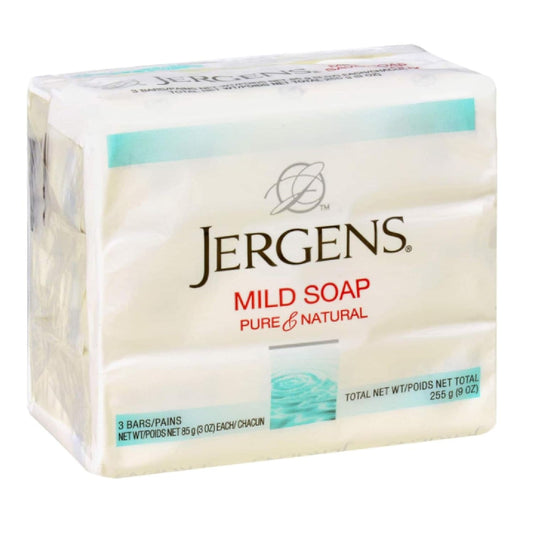 Jergens Mild Soap, Lightly Scented Gentle Cleansing Soap, For All Skin Types, 3 Ounce Bar, 3 Count (Pack of 4)