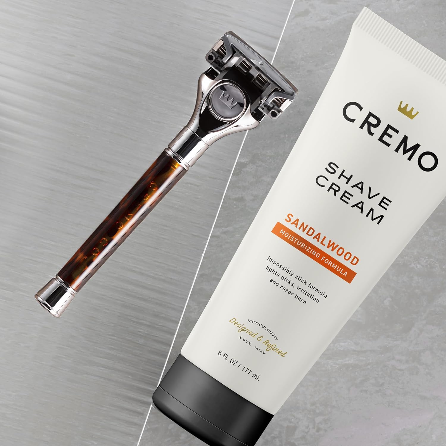 Cremo Sandalwood Shave Cream, Astonishingly Superior Ultra-Slick Shaving Cream For Men, Fights Nicks, Cuts And Razor Burn, 6 Fl Oz : Beauty & Personal Care