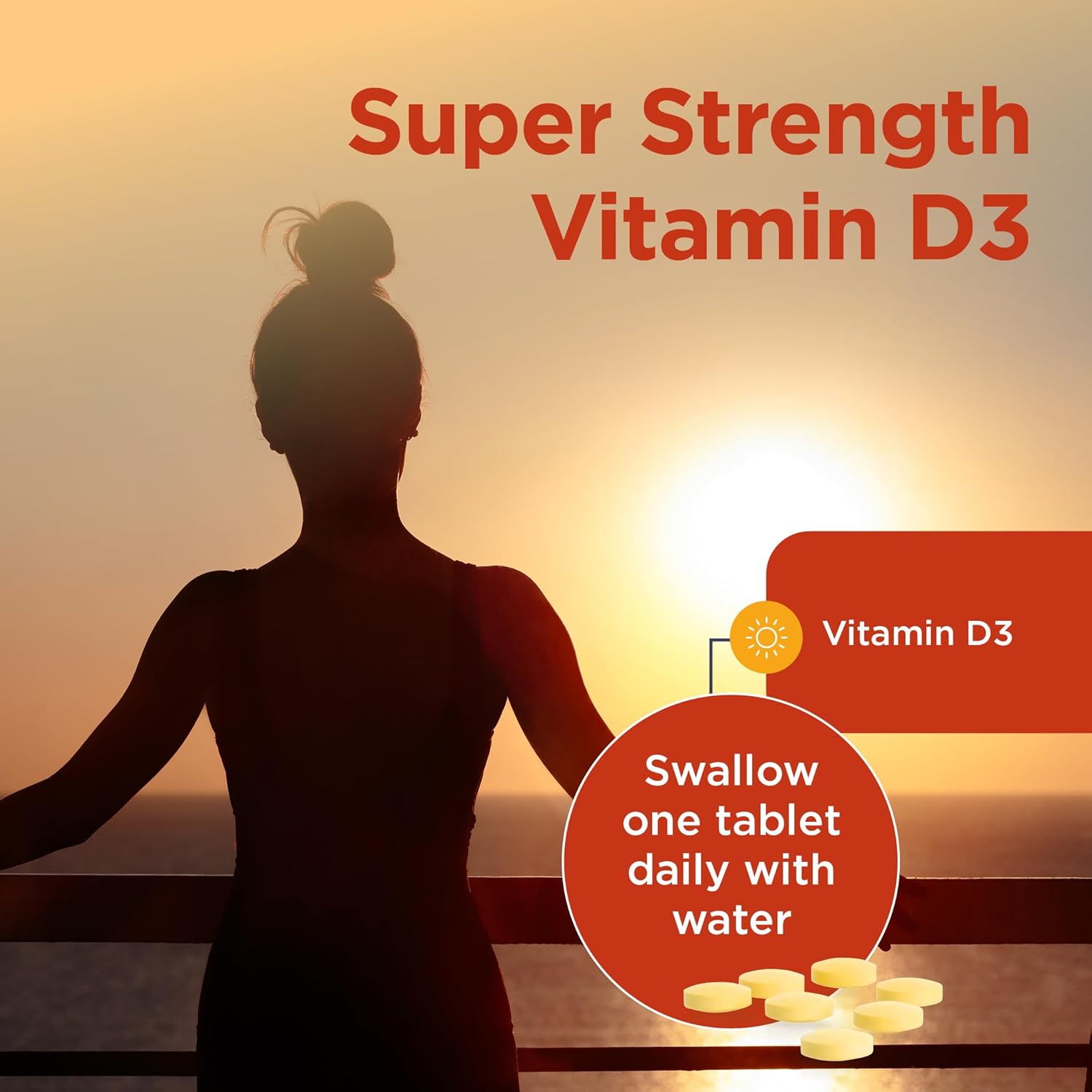 Healthspan Super Strength Vitamin D3 | Immune Health | Bone, Teeth & Muscle Health | Contains 1,000iu of Natural Source Vitamin D3 in Each Tablet | Vegetarian (60 Tablets) : Amazon.co.uk: Health & Personal Care