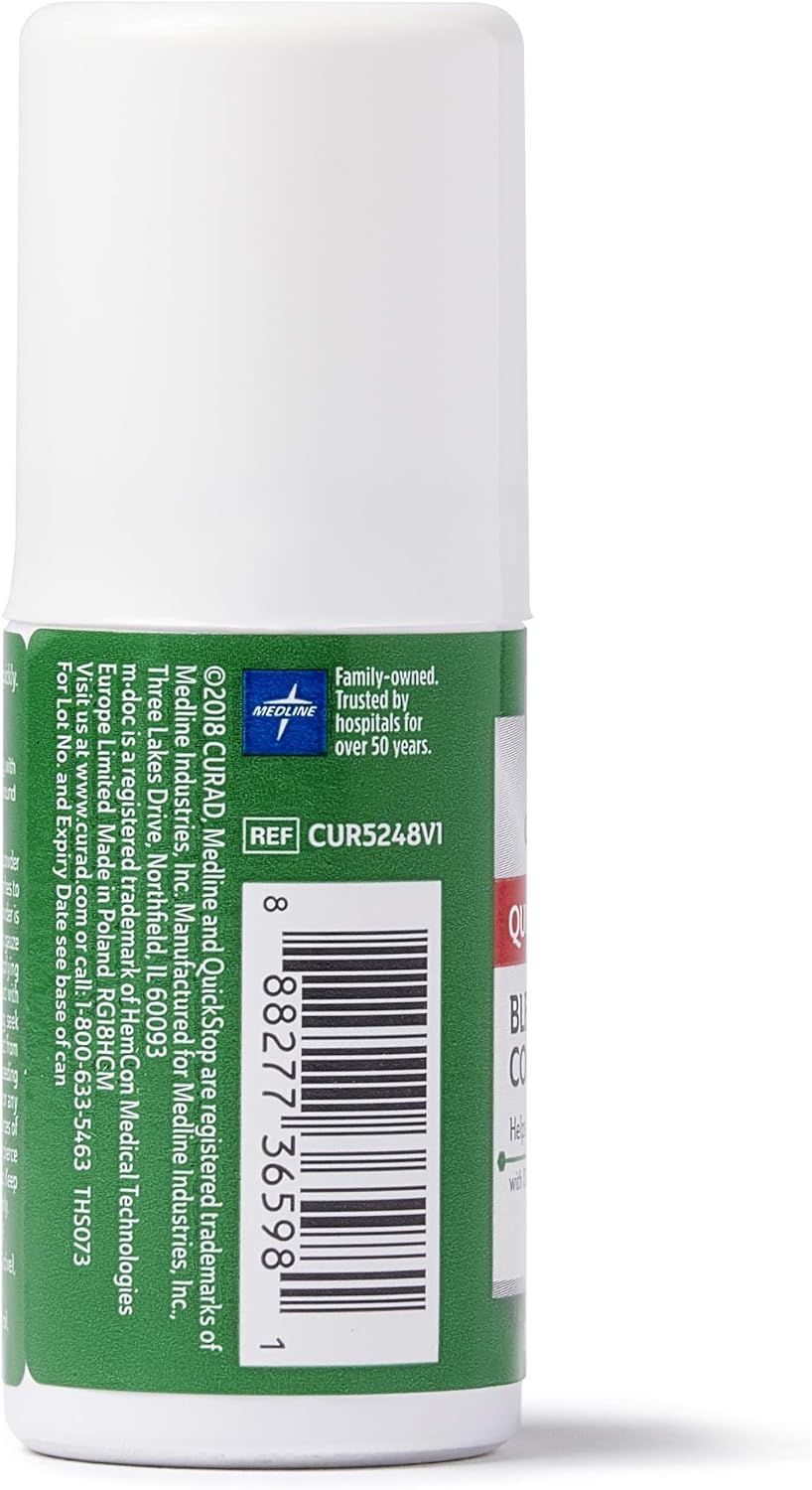 CURAD QuickStop Bleeding Control Spray, For Minor Cuts & Scrapes, .81oz (1 Count) : Everything Else