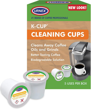 Urnex Cleaning Pods - 5 Pods - Compatible With Keurig 1.0 & 2.0 And All Single Serve Coffee Machines
