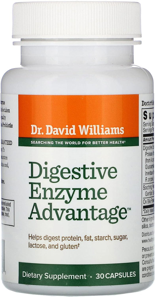 Dr. Williams’ Digestive Enzyme Advantage – Comprehensive Support for Nutrient Absorption, Bloating & Constipation, and Digestion (30 Capsules) : Everything Else