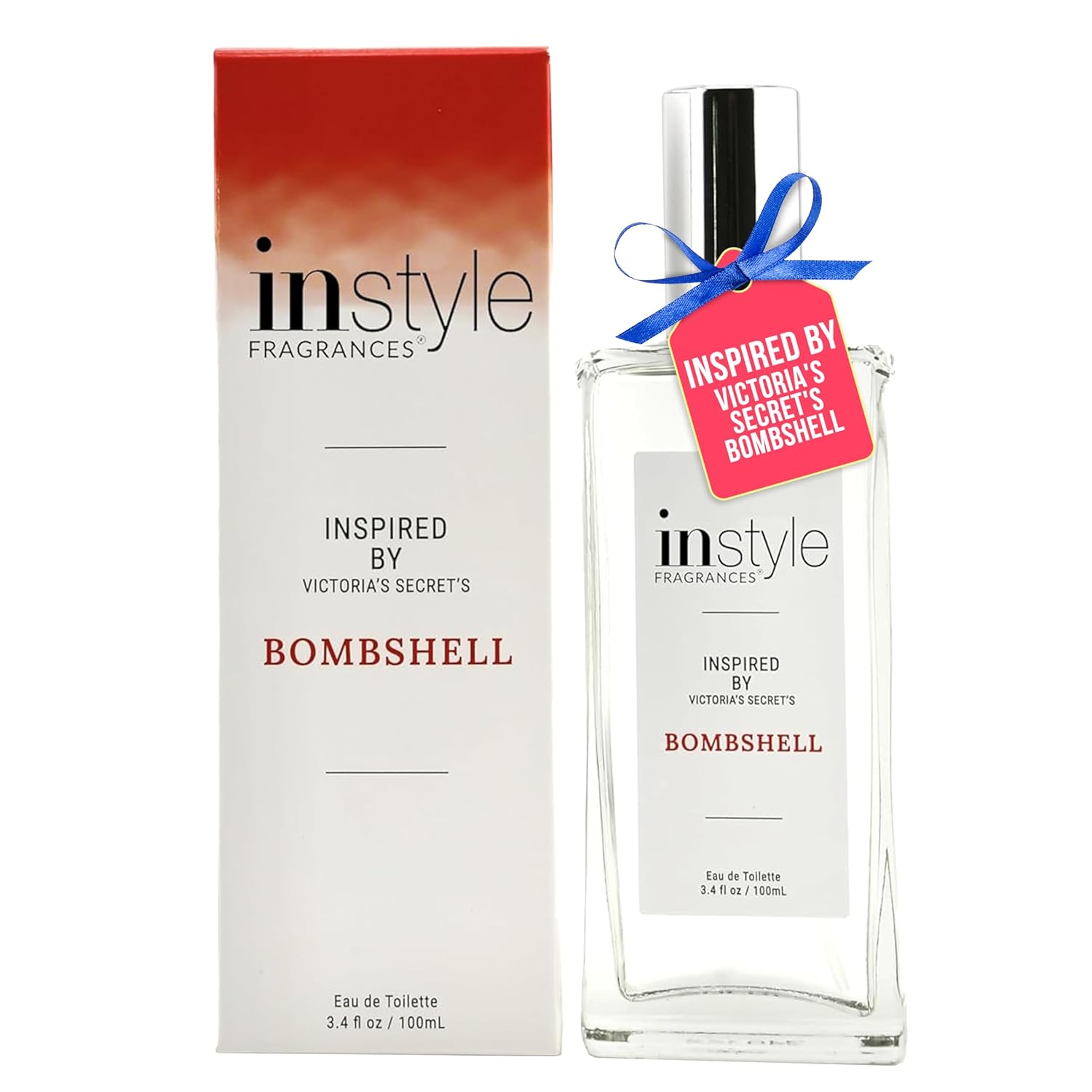 Instyle Fragrances, Inspired By Victoria'S Secret'S Bombshell, Eau De Toilette, Fragrance For Women, Vegan, Paraben Free, Never Tested On Animals, 3.4 Fluid Ounces