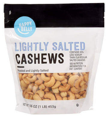Amazon Brand - Happy Belly Roasted & Lightly Salted Cashew, 16 ounce (Pack of 1)