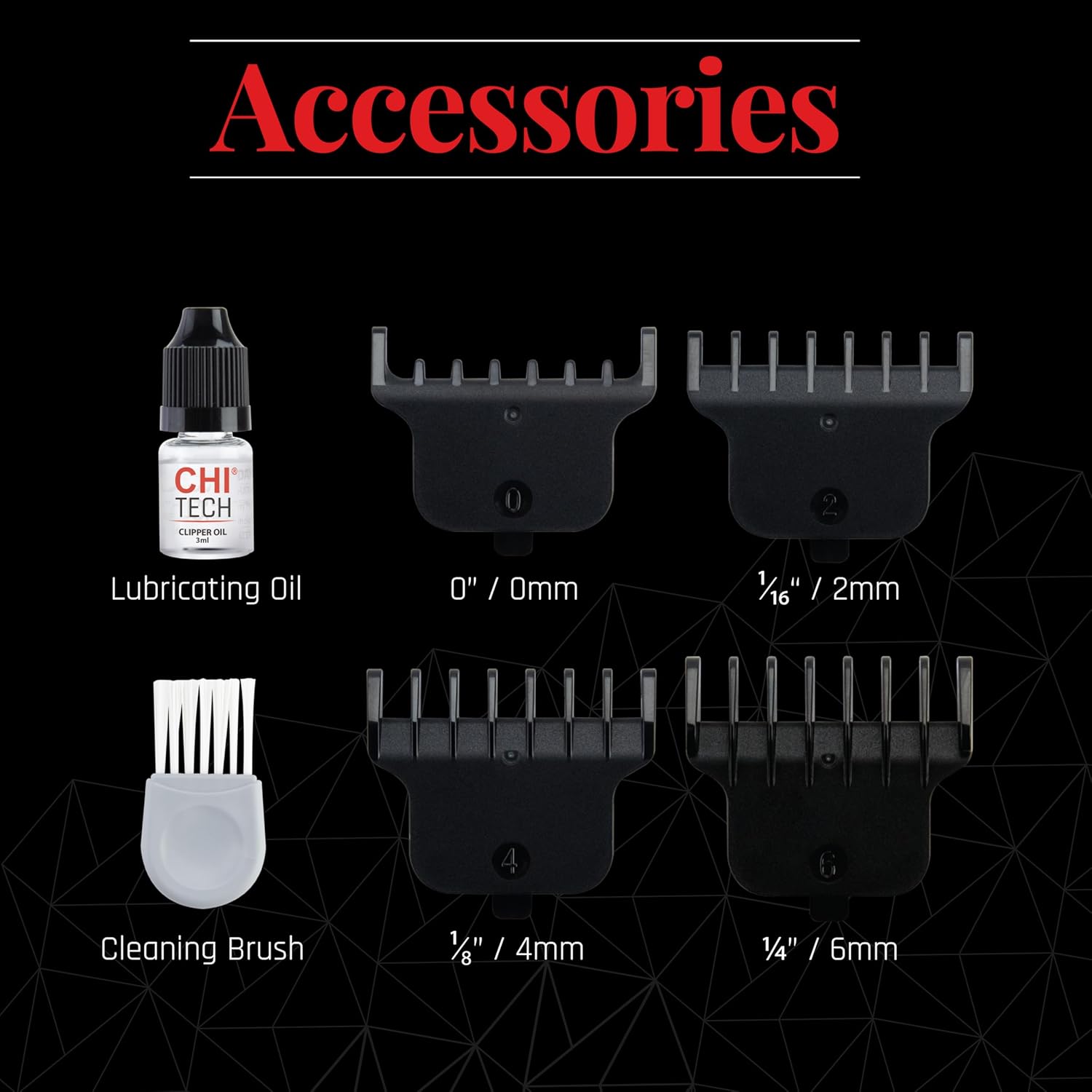 Chi Tech Cordless Mini Trimmer & Clipper, Hair Trimmer For Edging, Blending & Beard Trimming, Stainless Steel Blades, Includes 4 Guard Attachments : Beauty & Personal Care