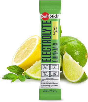 Saltstick Drinkmix Electrolyte Powder Sugar Free | Zero Sugar Electrolyte Drink Mix For Hydration | No Artificial Sweeteners | Lemon Lime | 12 Servings