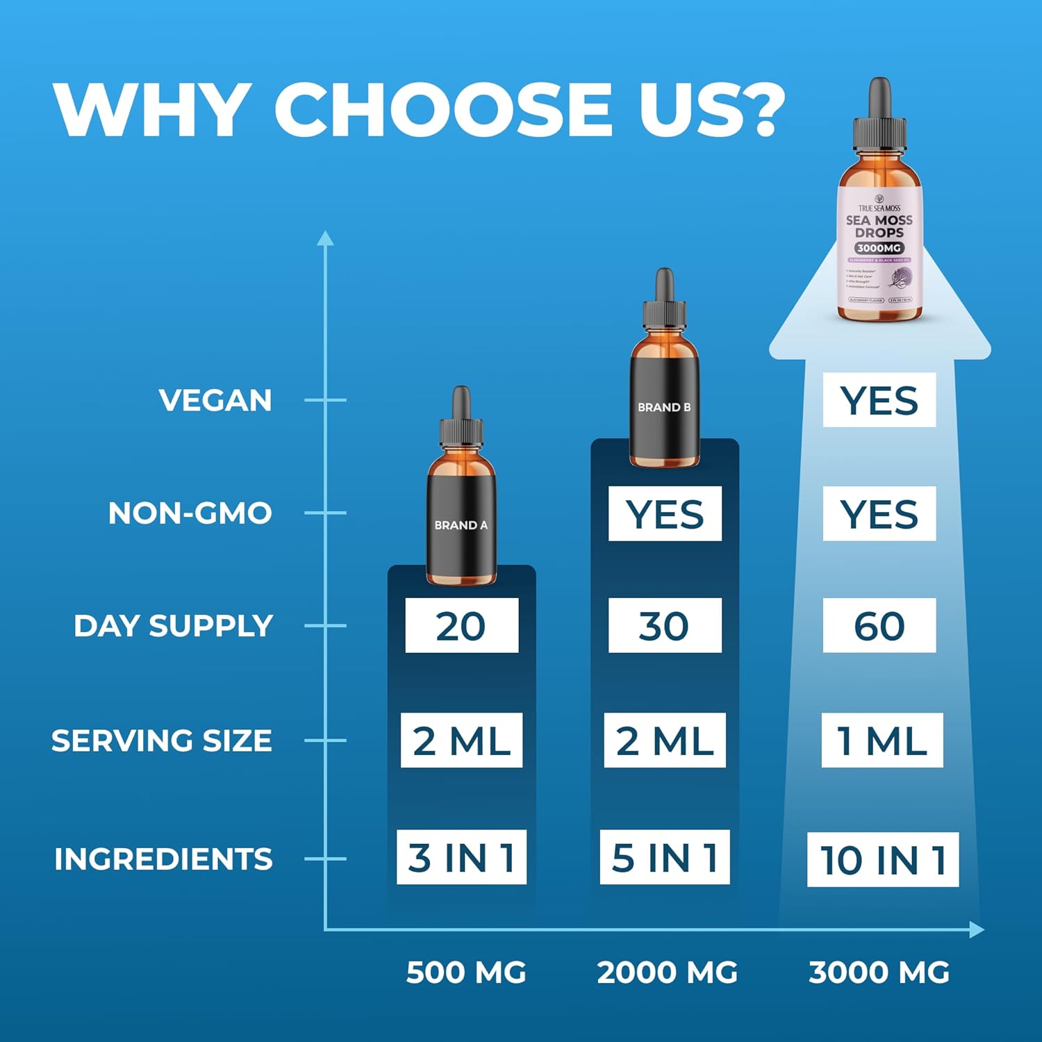 Buy Trueseamoss Irish Sea Moss Drops - 5X Stronger Than Sea Moss Gel - 92+ Essentials Minerals - With Spirulina Powder, Burdock Root & Black Cumin - 2 Fl Oz (60Ml) - Strawberry Flavor On  Free Shipping On Qualified Orders
