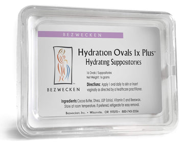 Bezwecken – Hydration Ovals 1x Plus DHEA – 16 Oval Suppositories - Same Trusted Formula - Professionally Formulated to Alleviate Vaginal Dryness in Menopausal Women - Safe, Natural & Paraben Free