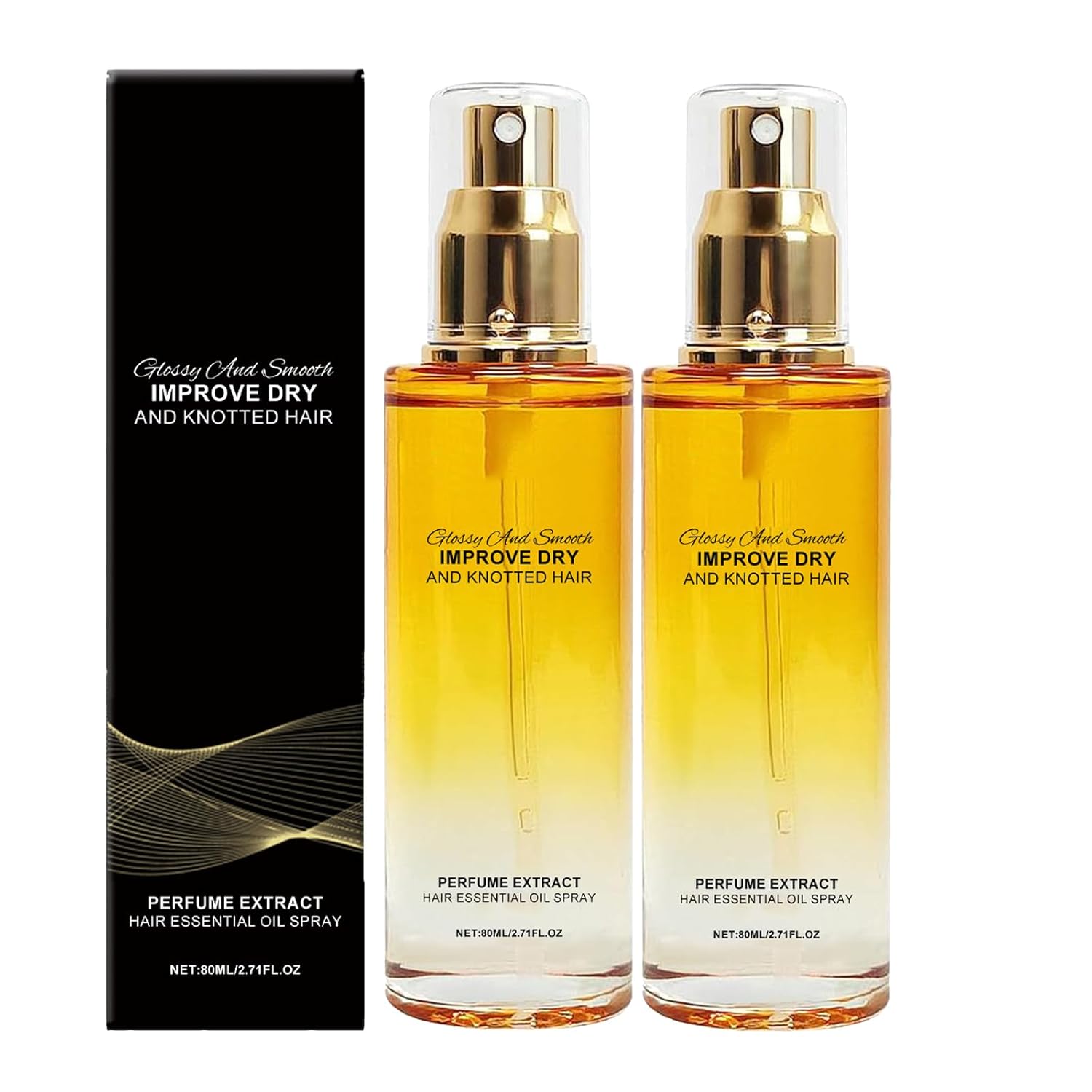 Conditioning Oil Spray Scalp & Hair Strengthener Leave-In Conditioner, 80Ml Hair Care Essential Oil Spray, Aceite Para El Pelo For Dry And Frizzy Hair (2)