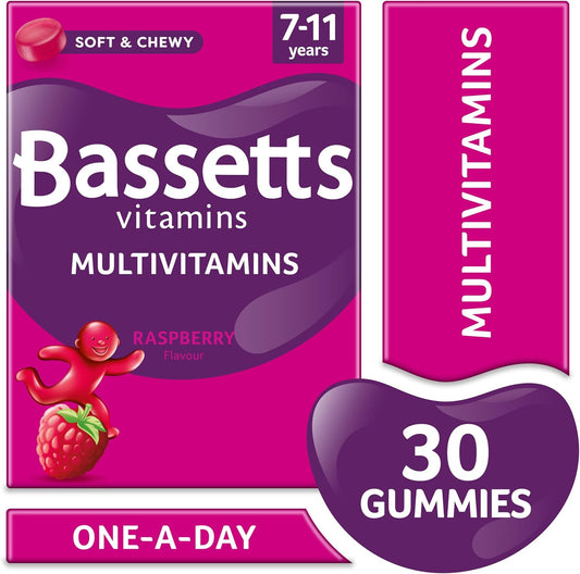 Bassetts Vitamins 7-11 Years Raspberry Flavour Multivitamins 60 Gummies