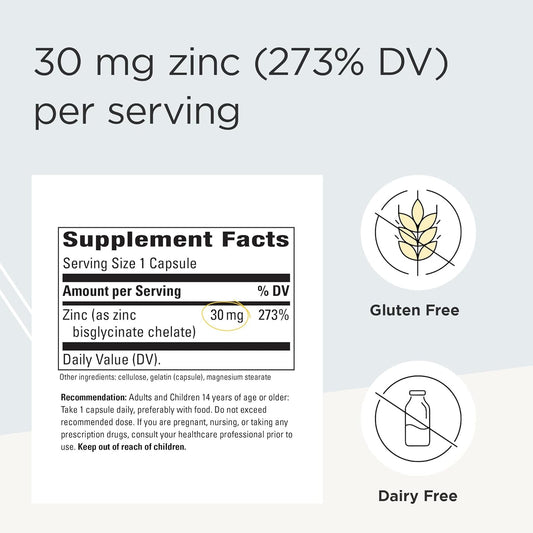 Integrative Therapeutics - Zinc Chelate Zinc Supplement, Immune Support*, High Absorption, 100 Capsules