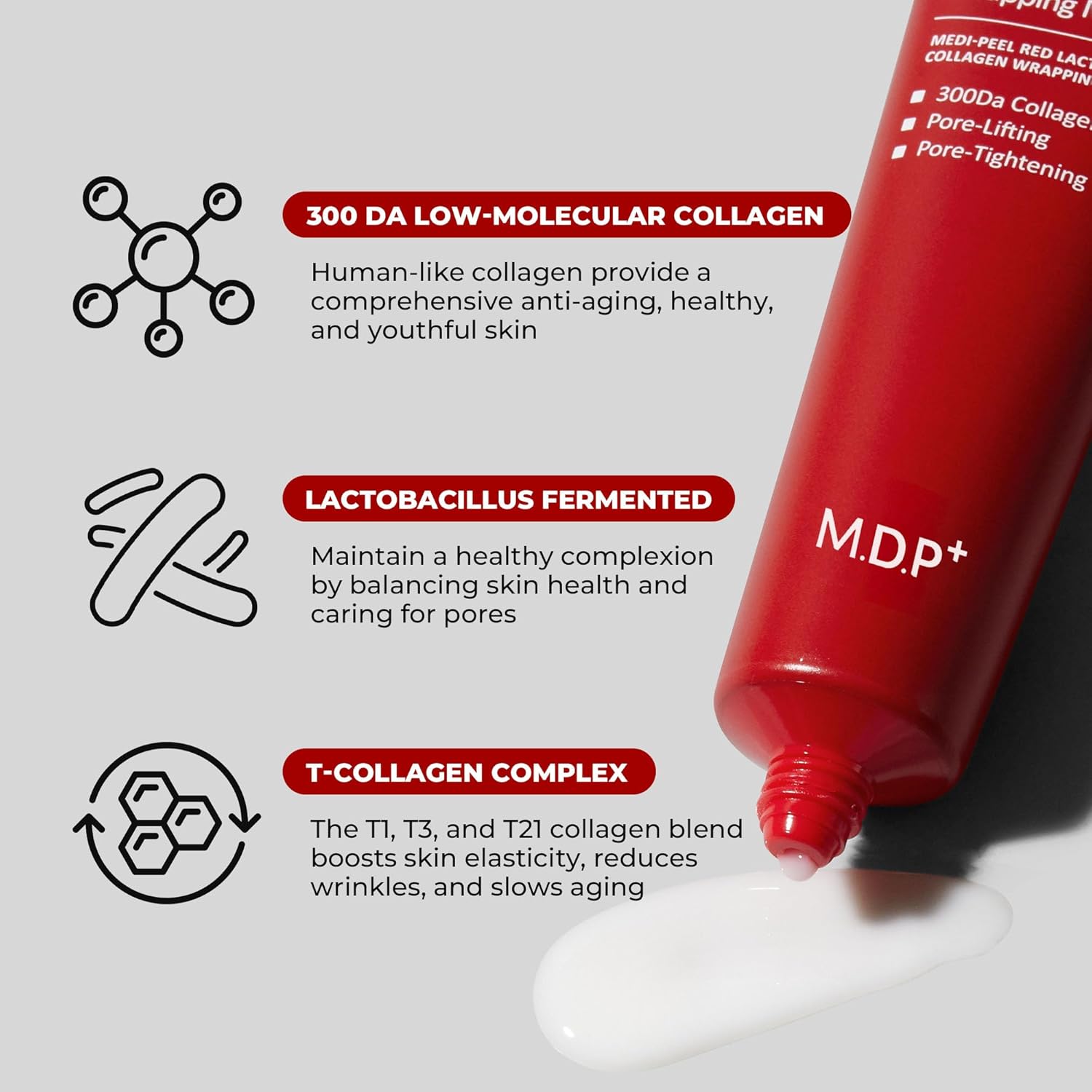 Mdp+ Peptide 9 All In One Essence Pro 3.38 Fl.Oz + Red Lacto Collagen Wrapping Mask 2.36 Fl.Oz | Aging Care, Moisturizing, Glowy Skin, Skin Elasticity, Pore Lifting