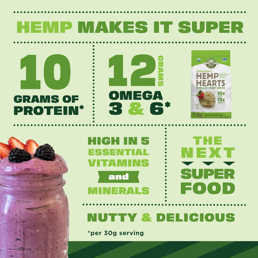 Manitoba Harvest Organic Hemp Seeds, 5 Lb; 10G Plant Based Protein And 12G Omega 3 & 6 Per Srv | Smoothies, Yogurt & Salad | Non-Gmo, Vegan, Keto, Paleo, Gluten Free