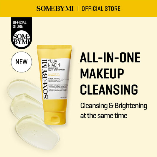 Some By Mi Yuja Niacin Brightening All In One Cleanser - 3.38Oz, 100Ml - Mild Daily Face Wash For Dull-Looking Skin - Low Ph Formula With No Skin Irritation - Pore And Sebum Care - Korean Skin Care