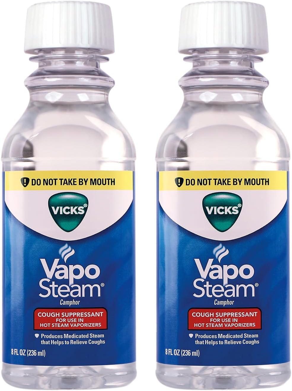 Vicks Vaposteam Medicated Liquid With Camphor, A Cough Suppressant, 8 Oz – Vaposteam Liquid Helps Relieve Coughing, For Use In Vaporizers And Humidifiers (Pack Of 2)