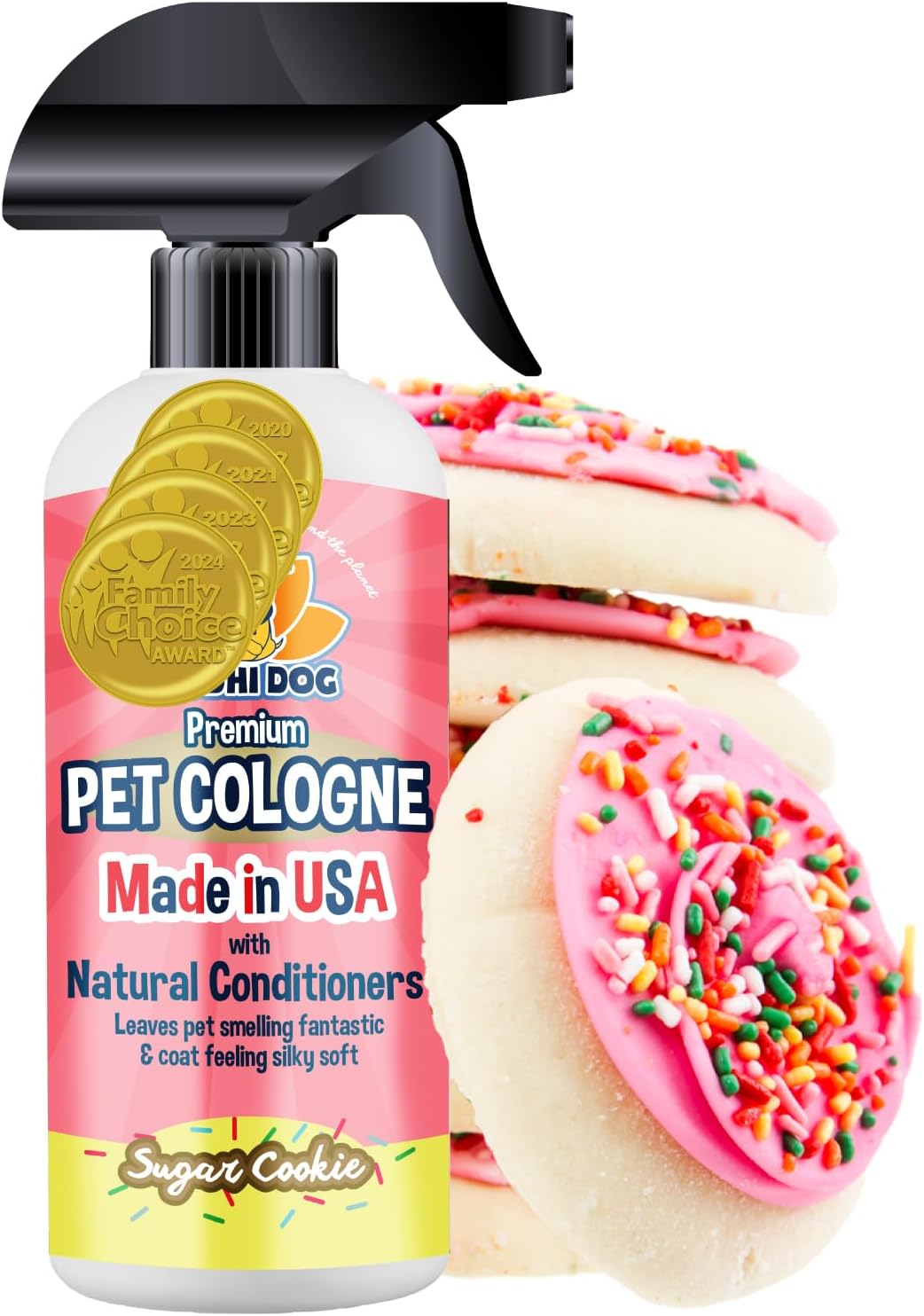 Bodhi Dog Natural Dog Cologne | Premium Scented Deodorizing Body Spray For Dogs & Cats | Neutralizes Strong Odors | Dog Perfume With Natural Dog Conditioner | Made In Usa (Sugar Cookie, 17 Fl Oz)