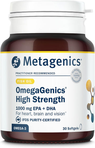 Metagenics Omegagenics - High Strength Omega-3 Pure Fish Oil Supplement - 1000Mg Epa & Dha - 30 Softgel