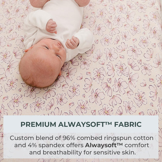 Pobi Baby Premium Baby Blanket, Soft Stretchy Quilt For Babies, Toddlers, Kids (Blossom)
