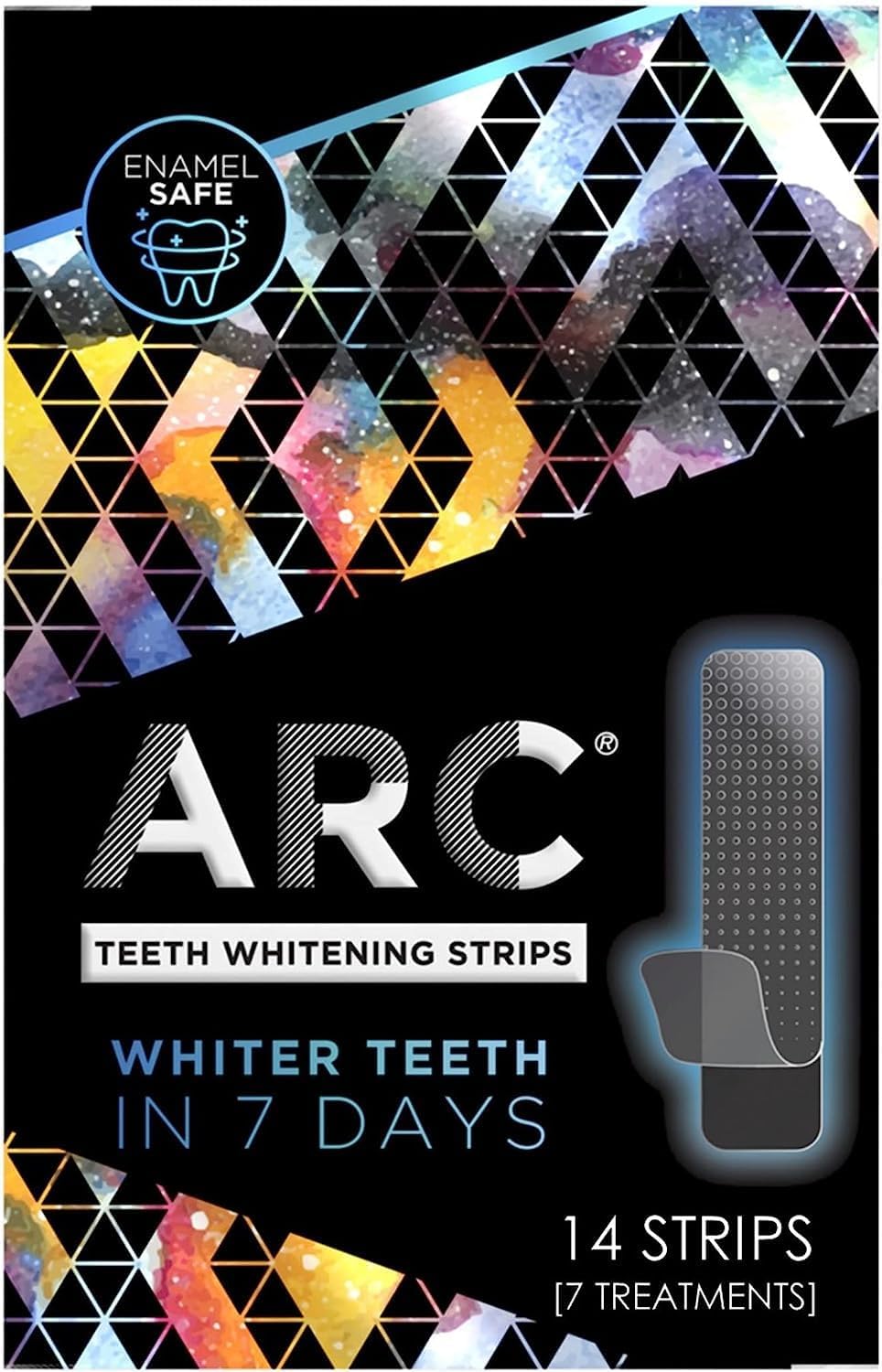 Arc Teeth Whitening Strip Kit, Smile Amplifier Kit, 14 Strips (7 Count Pack)