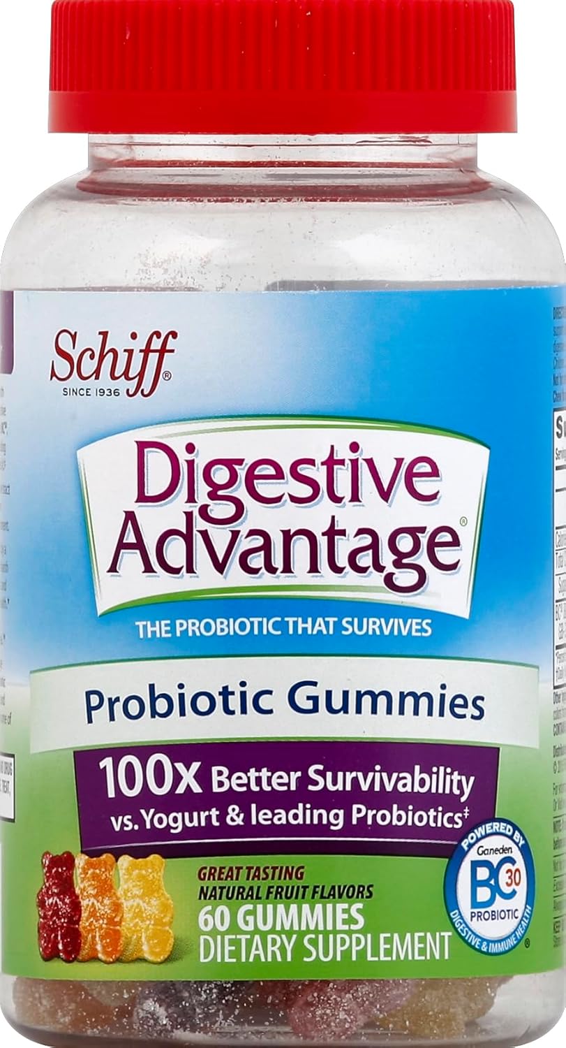 Schiff Sustenex Probiotic Gummies Assorted Fruit avors - 60 Gummies