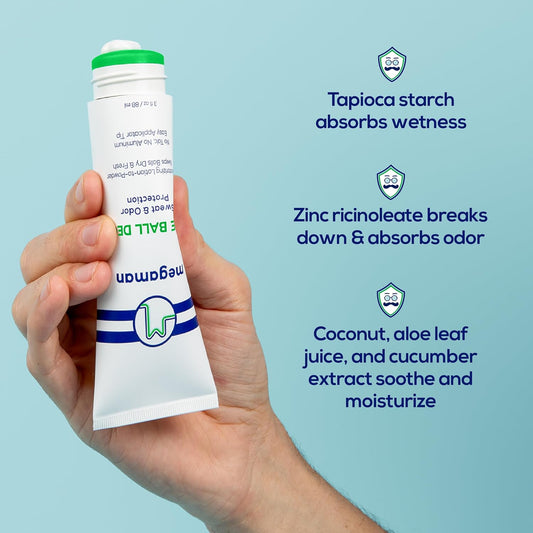 Megaman Ball Deo | Men’S Ball Deodorant | Guards Against Sweat, Chafe, Odor, & Irritation | 3 Fl Oz