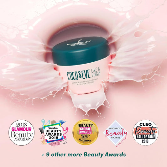 Coco & Eve Like A Virgin Hair Masque - Super Nourishing Fig & Coconut Hair Mask For Dry Damaged Hair| Deep Conditioning Hair Treatment. Shea Moisture Deep Conditioner With Argan Oil For Repair (212Ml)