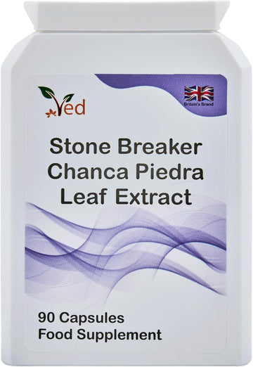Ved Stone Breaker, Chanca Piedra Leaf Extract 1500 Mg Kidney & Liver Support, Dissolve, Flush & Cleanse,90 Vegan Capsule (30 Days Supply)