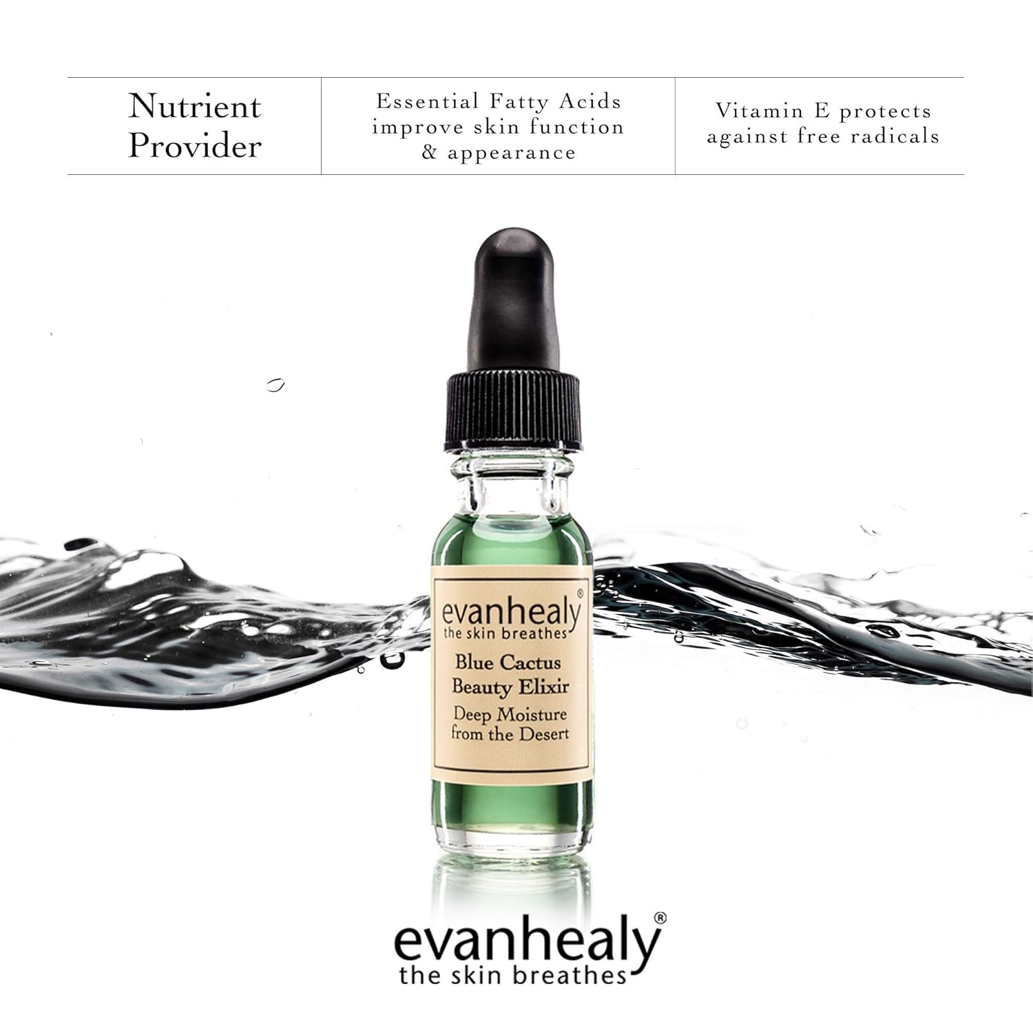 Evanhealy Blue Cactus Beauty Elixir | Organic Jojoba & Prickly Pear Oils | Soothing & Illuminating Serum For All Skin Types : Beauty & Personal Care