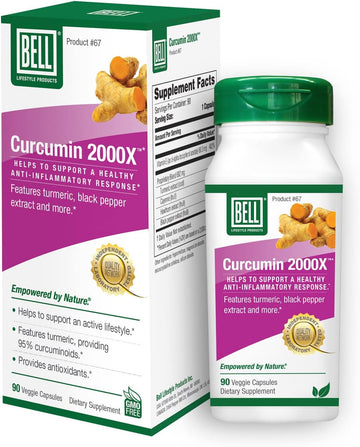 Bell Curcumin 2000X - Recommended for Comfortable Movement - Turmeric Capsules | 90 Capsules