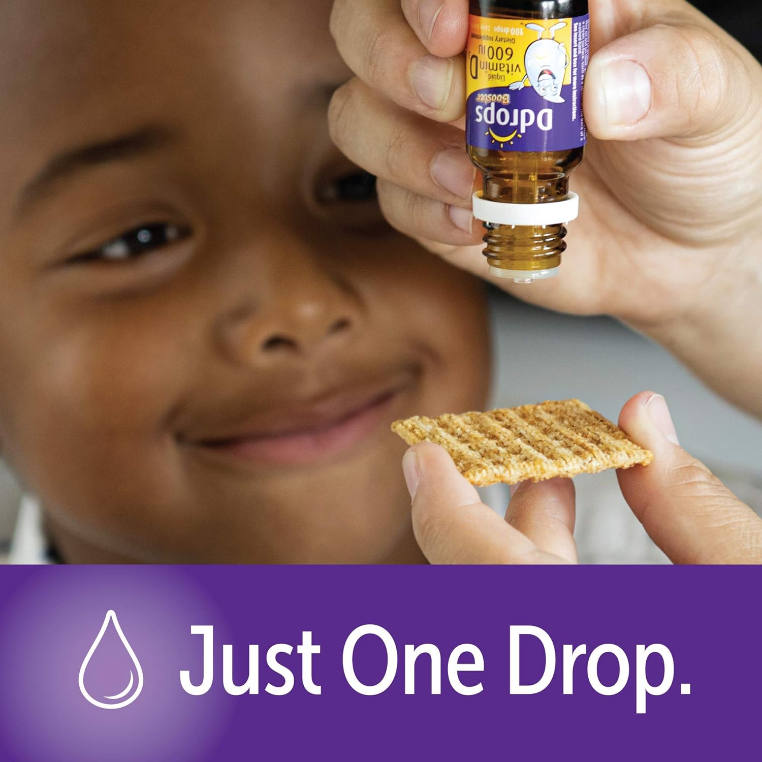 Ddrops Kids Booster 600IU 100 Drops - Daily Liquid Vitamin D for Kids. Support Strong Bones & Immune System in Children. No Preservatives, No Sugar, Non-GMO, Allergy-Friendly : Health & Household