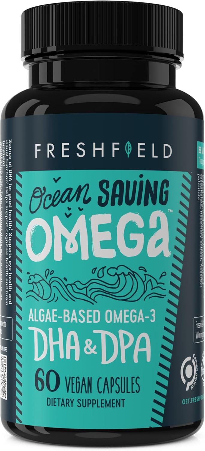 Ocean Saving Omega 3, The Fish Oil Replacement, 2-Month Supply, Sustainably Sourced, Highest Levels Of Dha Per Capsule (440 Mg), Algae Oil, W/Dpa. 60 Count