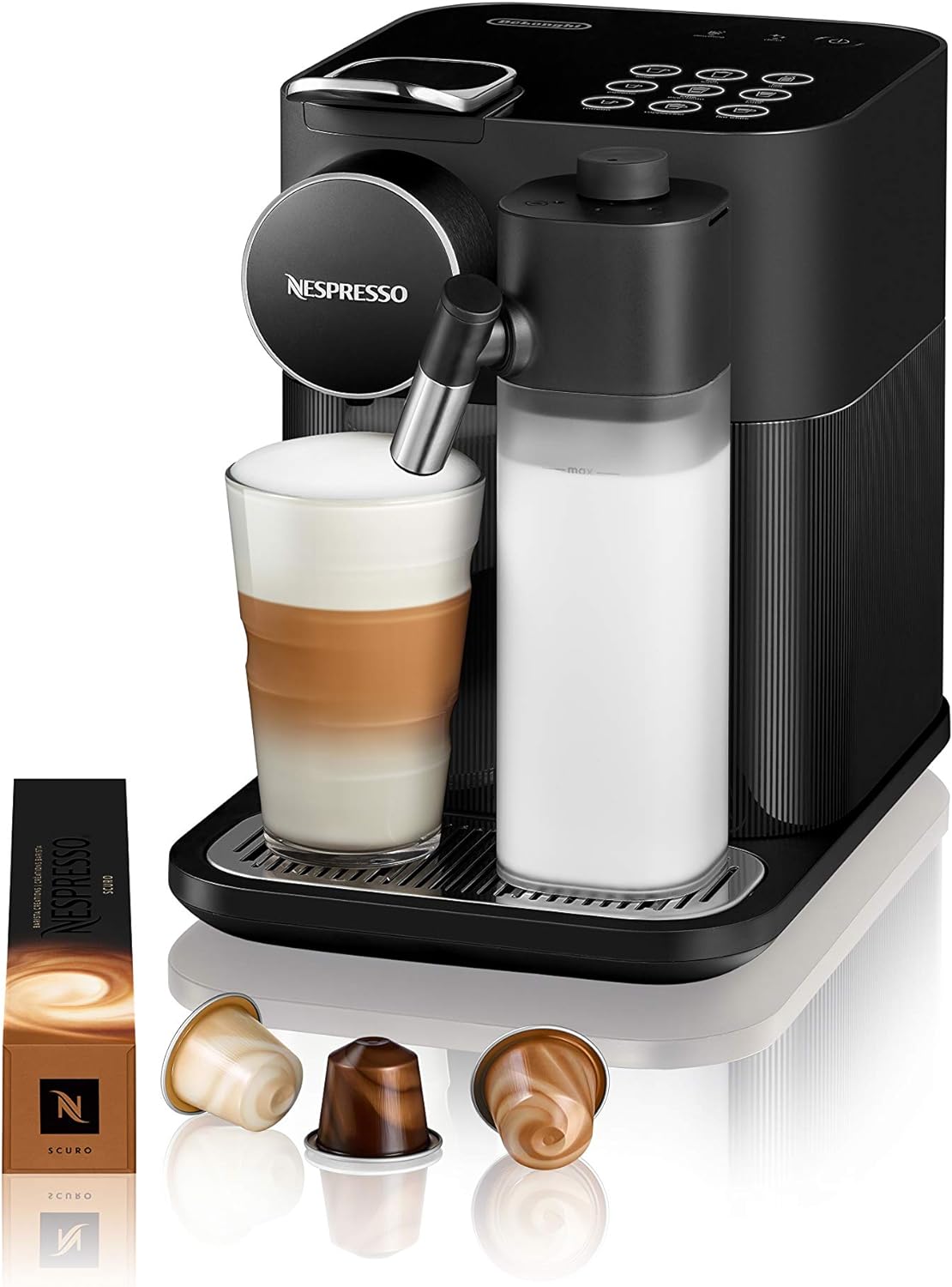 Nespresso Gran Lattissima Original Espresso Machine with Milk Frother by De'Longhi, Sophisticated Black: Home & Kitchen