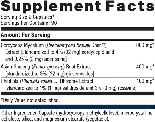 Metagenics Adreset - Adaptogen Supplement - Fatigue Relief* - With Asian Ginseng & Cordyceps - Non-Gmo & Gluten-Free - 180 Capsules