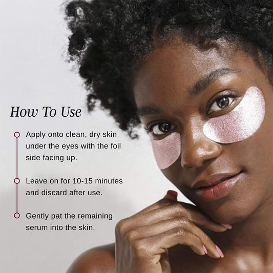 Wander Beauty Baggage Claim - Rose Gold Foil Under Eye Patches For Dark Circles And Puffiness - Under Eye Mask Depuffs & Firms - Brightening Eye Mask For Under Eye Bags (6 Pairs)