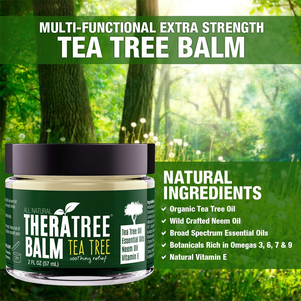 Oleavine Tea Tree Oil Balm With Neem Oil - Helps Fight Skin Irritation And Helps Soothe Dry, Itchy Skin Theratree : Beauty & Personal Care