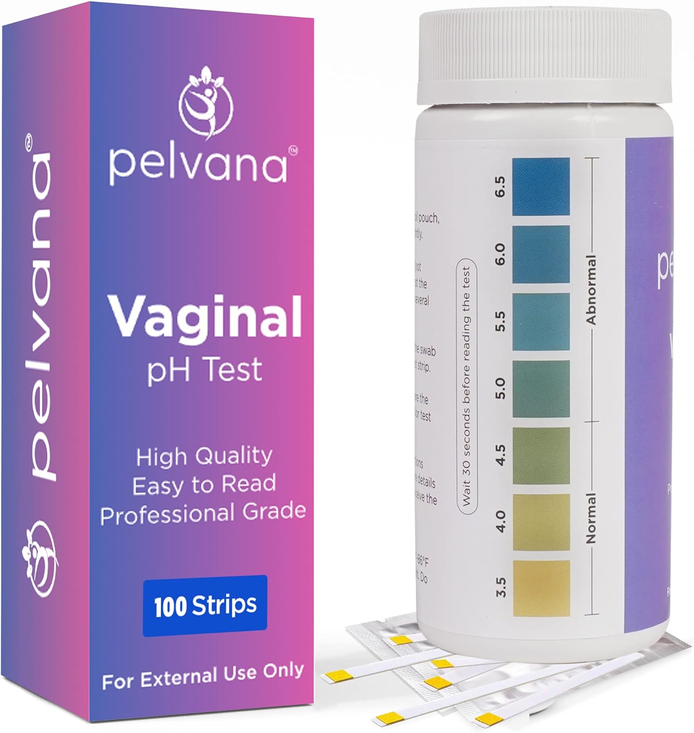 Vaginal pH Balance Test Strips for Women 100 Strips - Vaginal pH Test Strips to Monitor Feminine Health & Prevent Infections