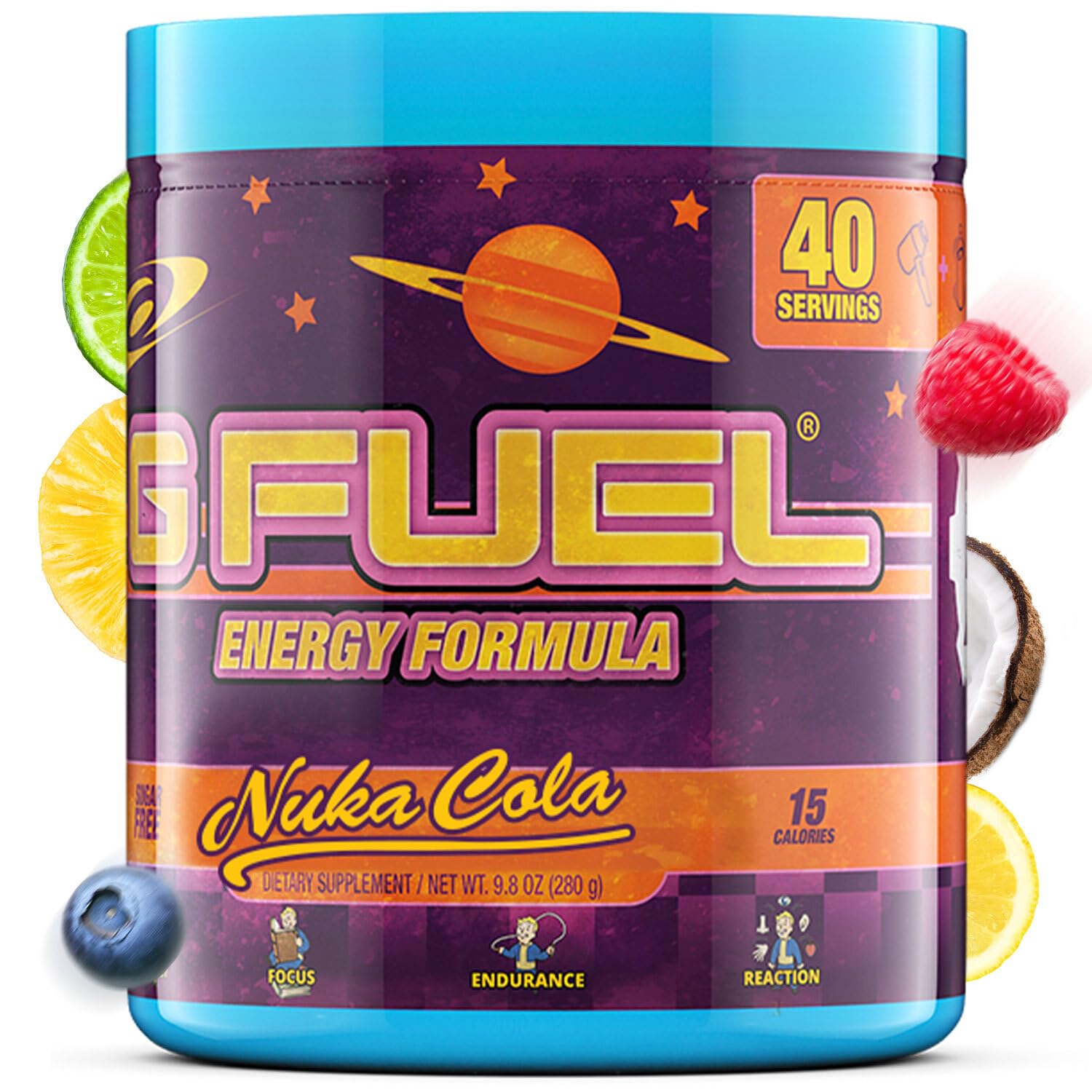 G Fuel Knuckles' Sour Power Energy Drink Powder, Pre Workout Caffeine Mix For Gaming, Sugar Free Focus Amino, Vitamin + Antioxidants, 9.8Oz (Sour Raspberry, 40 Servings) : Health & Household