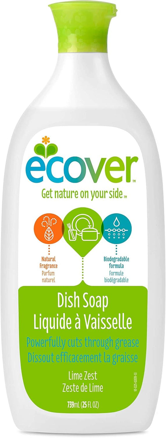 Ecover Dish Soap, Lime Zest, 25 Fl Oz (Pack Of 6)