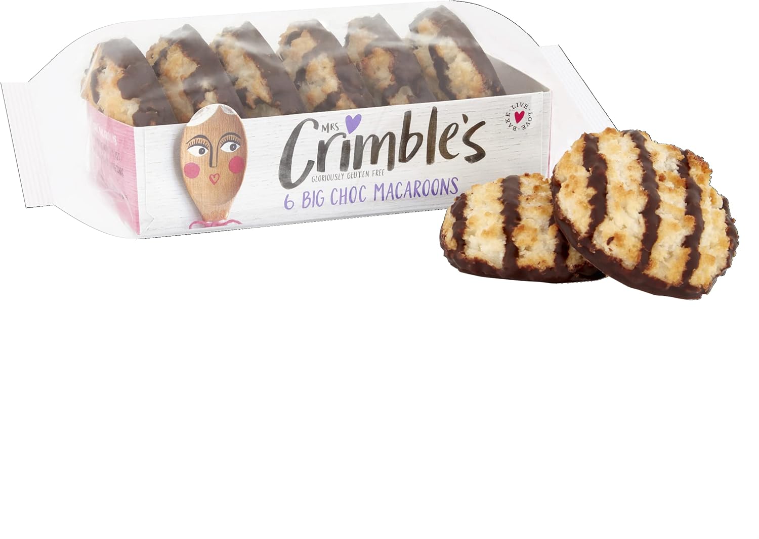 Mrs Crimble's 6 Large Chocolate Macaroons, 195g, Brown : Amazon.co.uk: Grocery