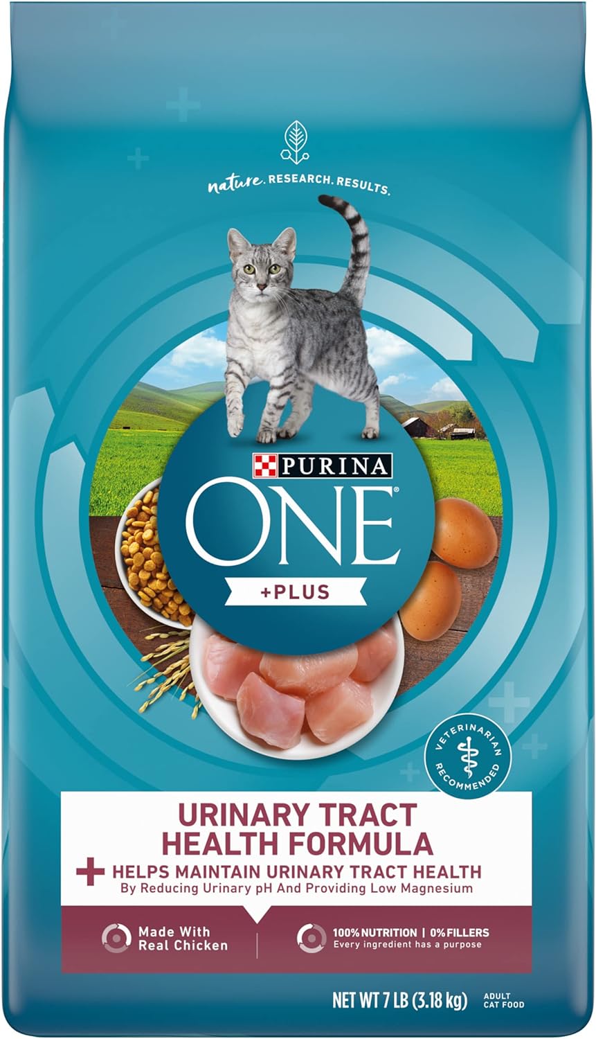 Purina ONE High Protein Dry Cat Food, +Plus Urinary Tract Health Formula - 7 lb. Bag