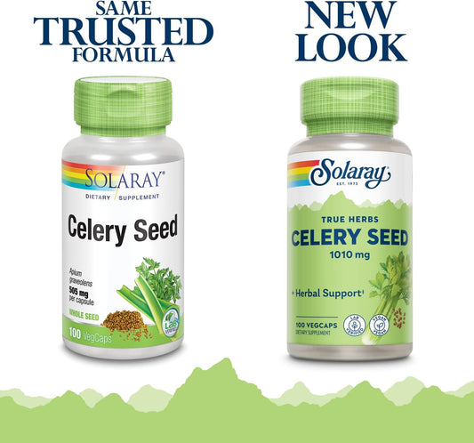 Solaray Celery Seed, 505Mg, 100 Vegetarian Capsules