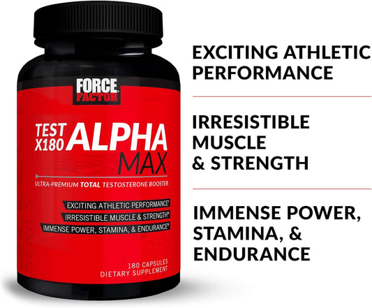 Force Factor Test X180 Supreme, Men’S Testosterone Support Supplement To Enhance Performance, Lower Estrogen, Support Muscle And Strength, And Boost Male Vitality, 45 Tablets