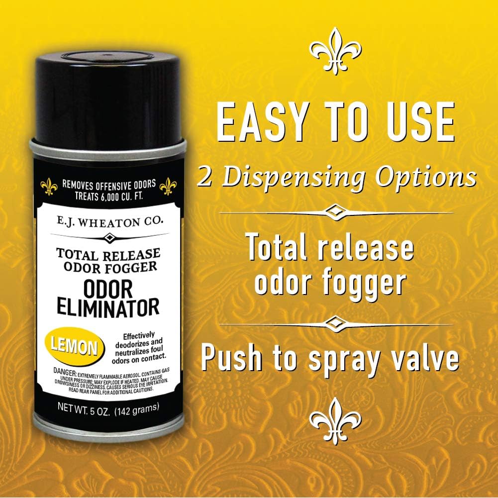 E.J. Wheaton Co. Odor Eliminator, Total Release Odor Fogger, 3 Pack, Effectively Deodorizes and Neutralizes Foul Odors on Contact, Lemon (5 OZ)… : Health & Household