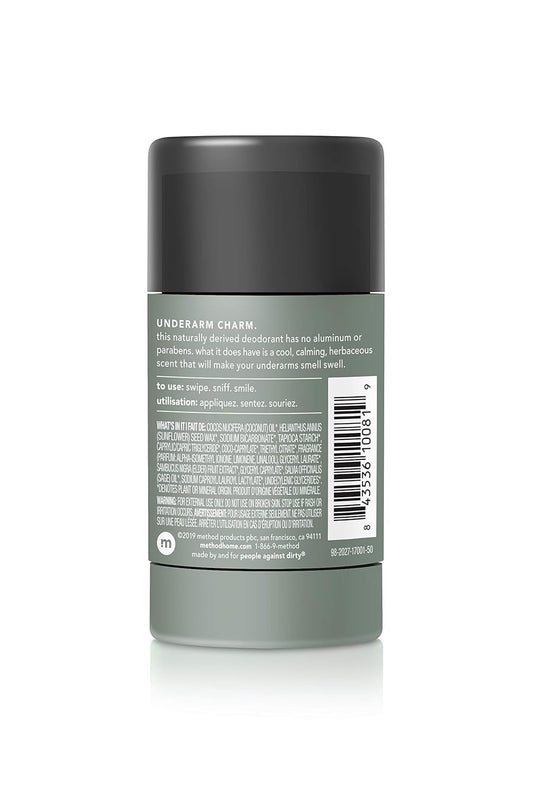 Method Mens Aluminum-Free Deodorant, Juniper & Sage, 2.65 Ounce (Pack of 6)