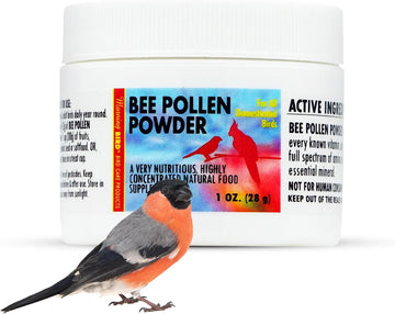 Morning Bird Bee Pollen Powder For Birds 3 Oz – Complete Nutrition With Protein, Amino Acids & Immune Support – Bird Vitamin & Mineral Supplement For Daily Health & Wellness