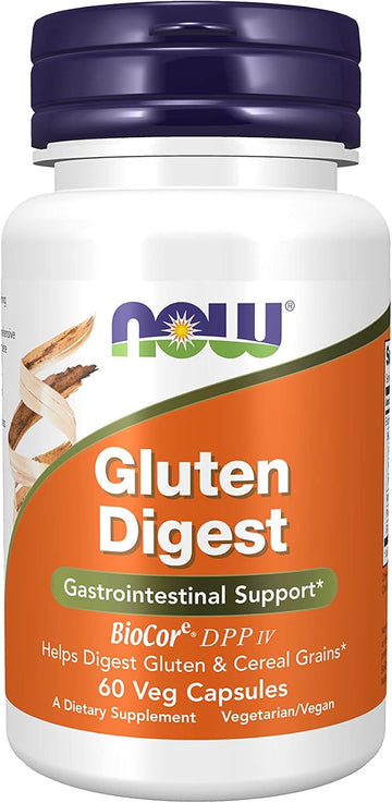 NOW Supplements, Gluten Digest with BioCore®DPP IV, Gastrointestinal Support*, 60 Veg Capsules