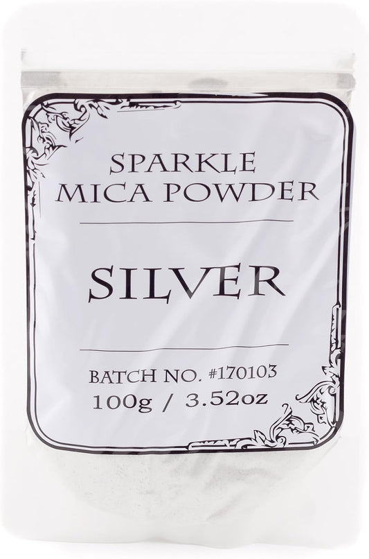 Mystic Moments | Silver Sparkle Mica 100g Vegan GMO Free