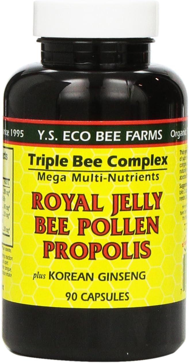 YS Organic Farms: Royal Jelly Bee Pollen Propolis w/Ginseng 90 ct