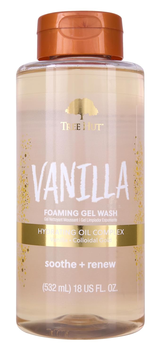 Tree Hut Foaming Gel Body Wash - Vanilla - 18 Fl Oz - Cleanses, Soothes, And Renews In The Shower - Made With Shea Butter